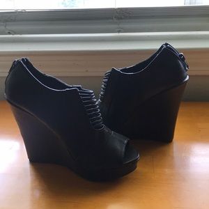 High Heel Wedge Booties